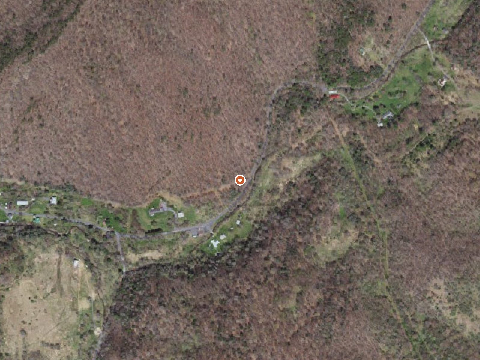 Aerial view of the ground around Bolar Spring