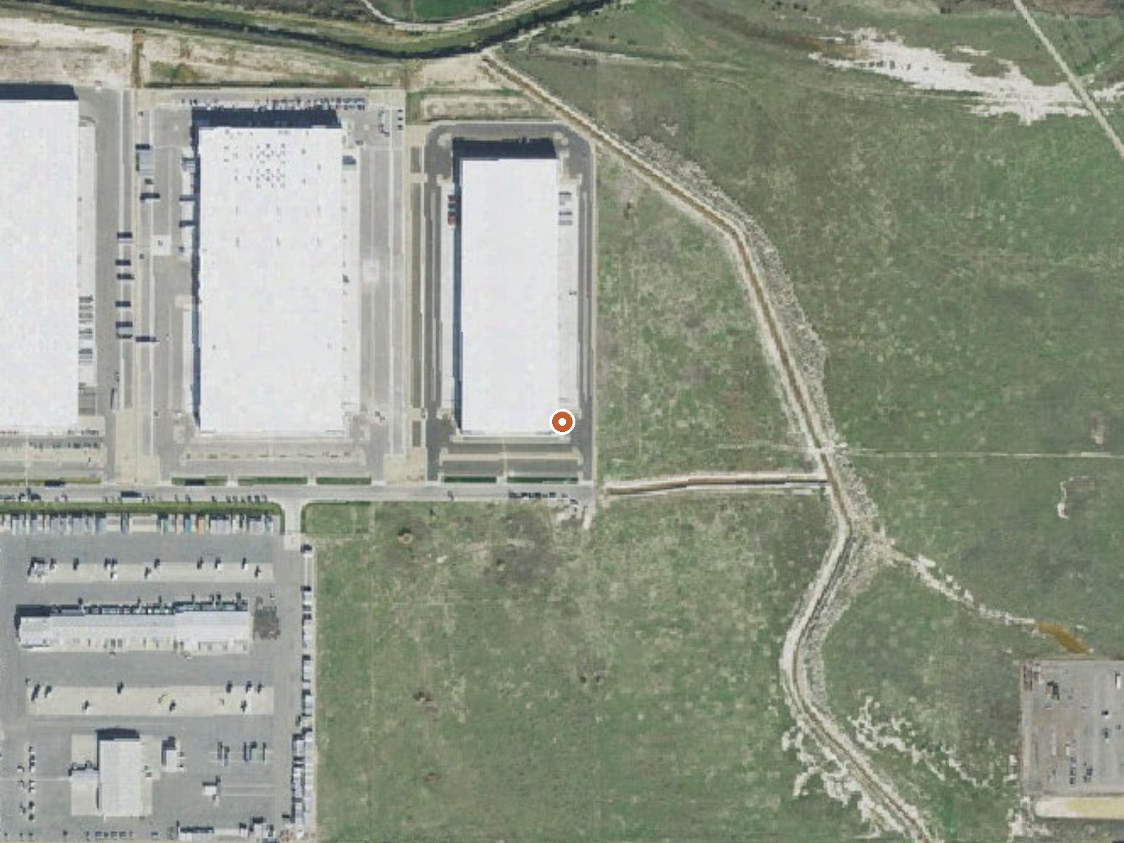 Aerial view of the ground around Hobo Warm Spring