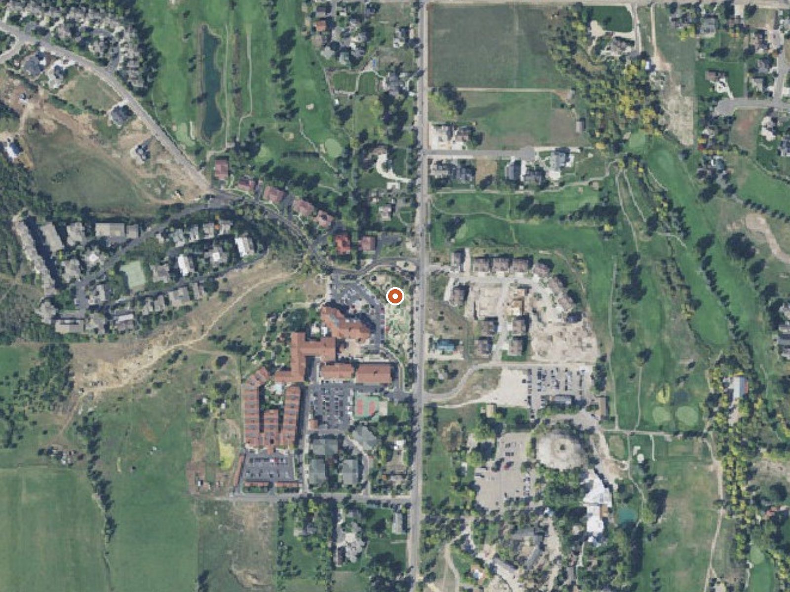Aerial view of the ground around Midway Hot Springs