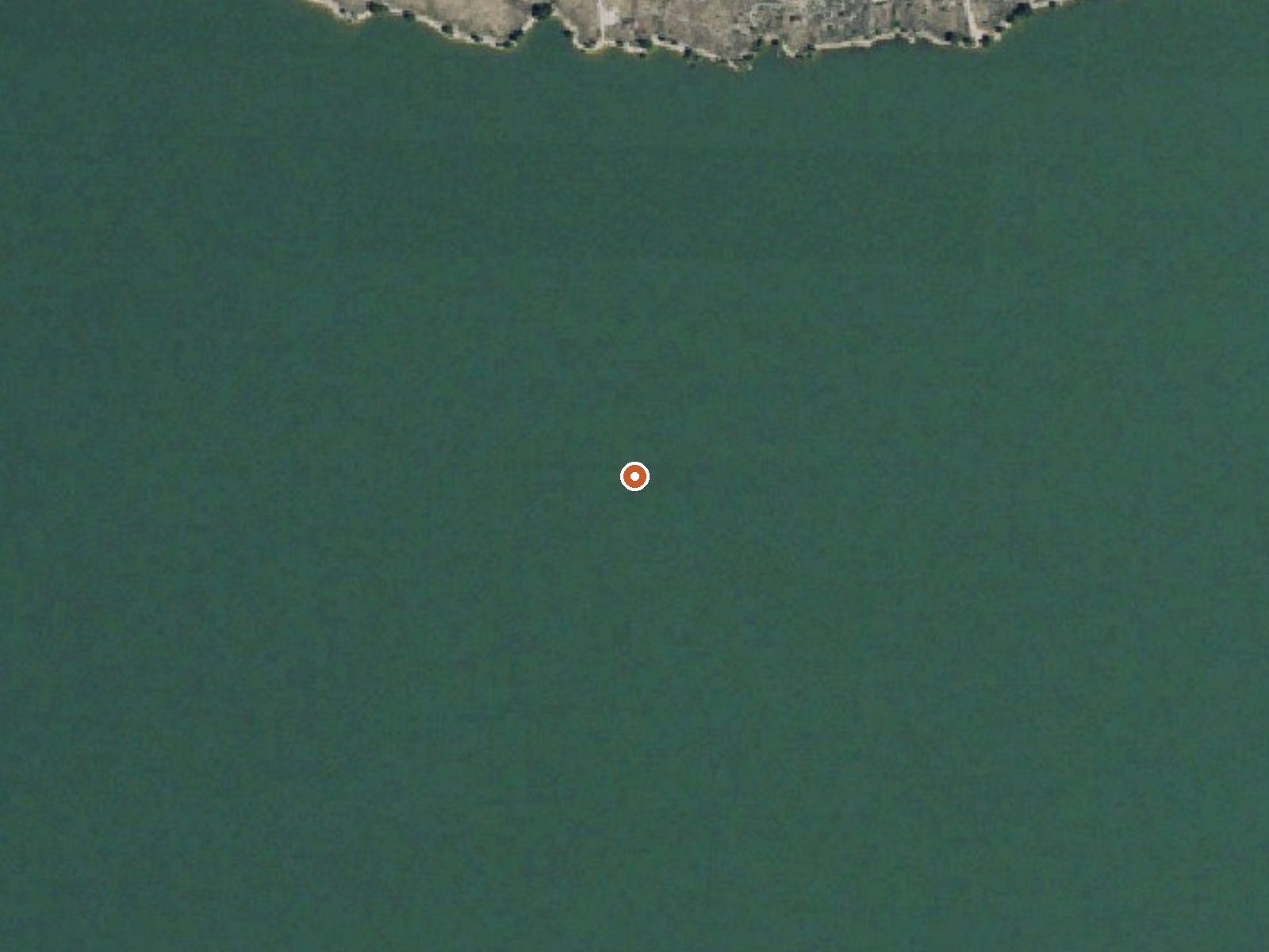 Aerial view of the ground around Buffalo Bill Reservoir Springs