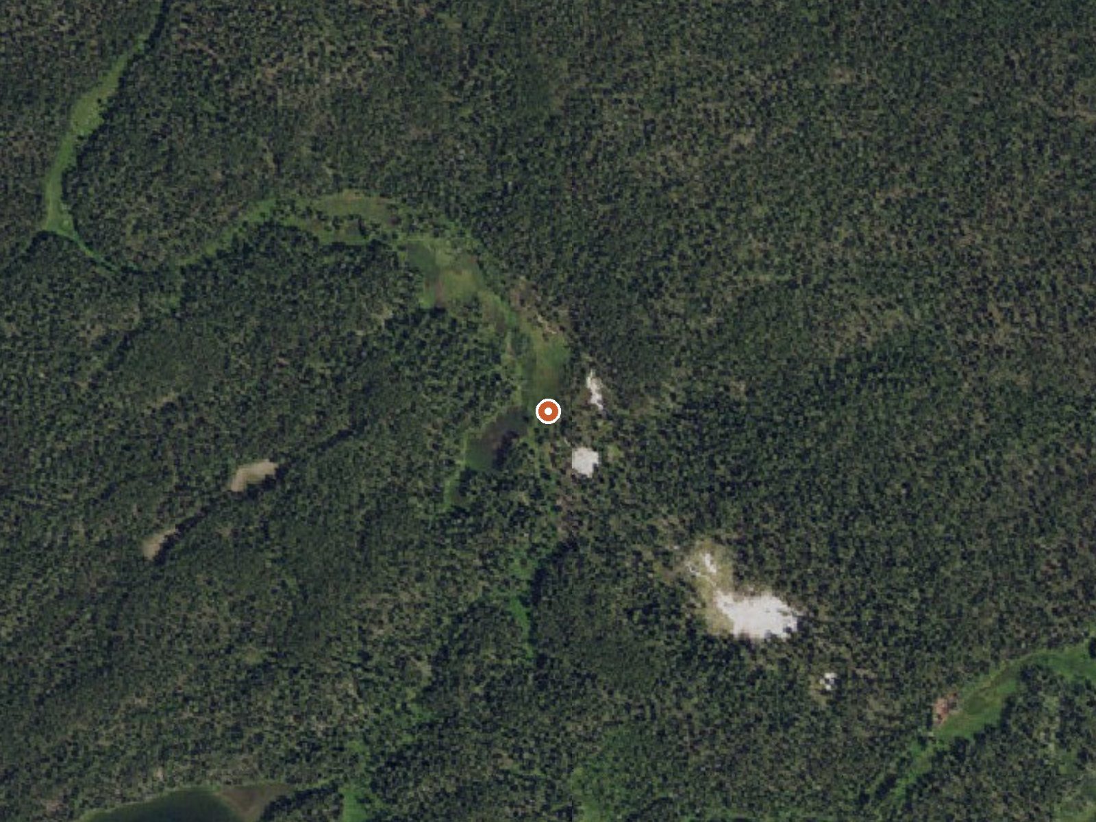 Aerial view of the ground around Hot Spring On Moss Creek