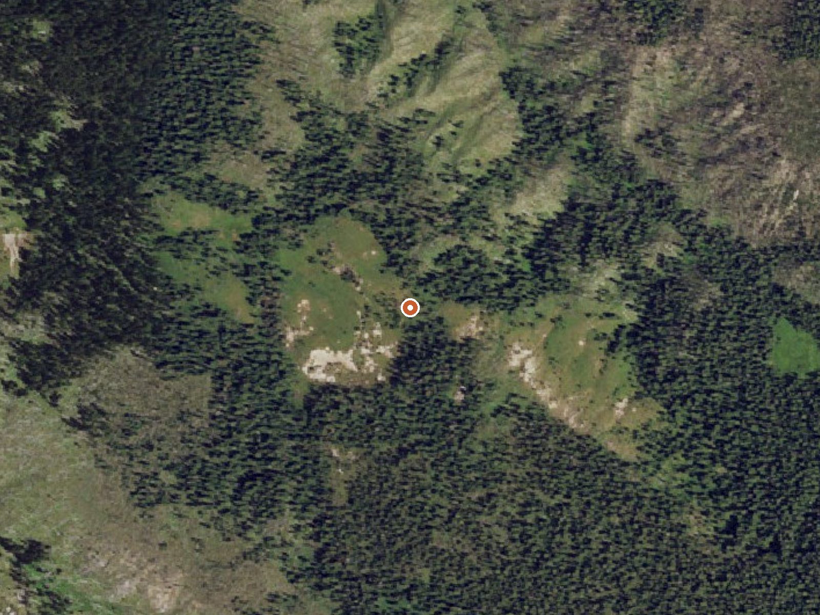 Aerial view of the ground around Hot Springs