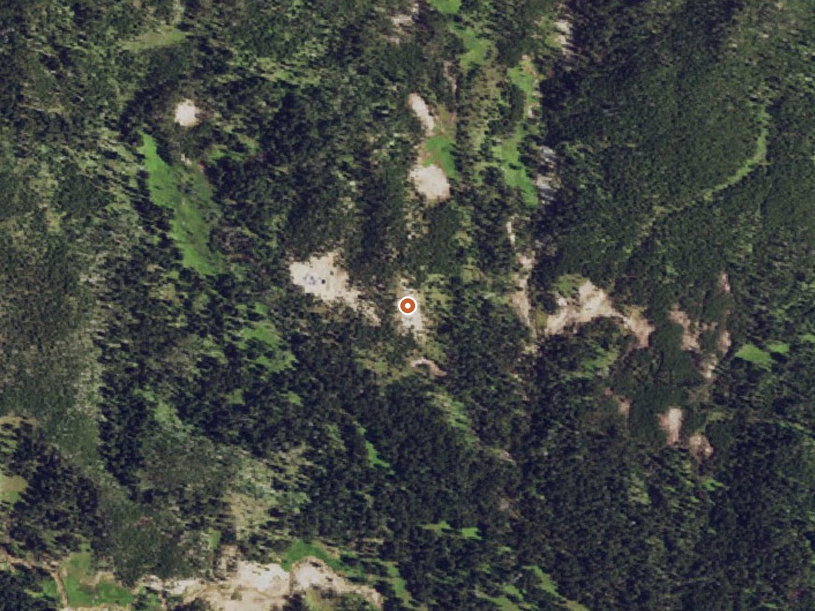 Aerial view of the ground around Hot Springs