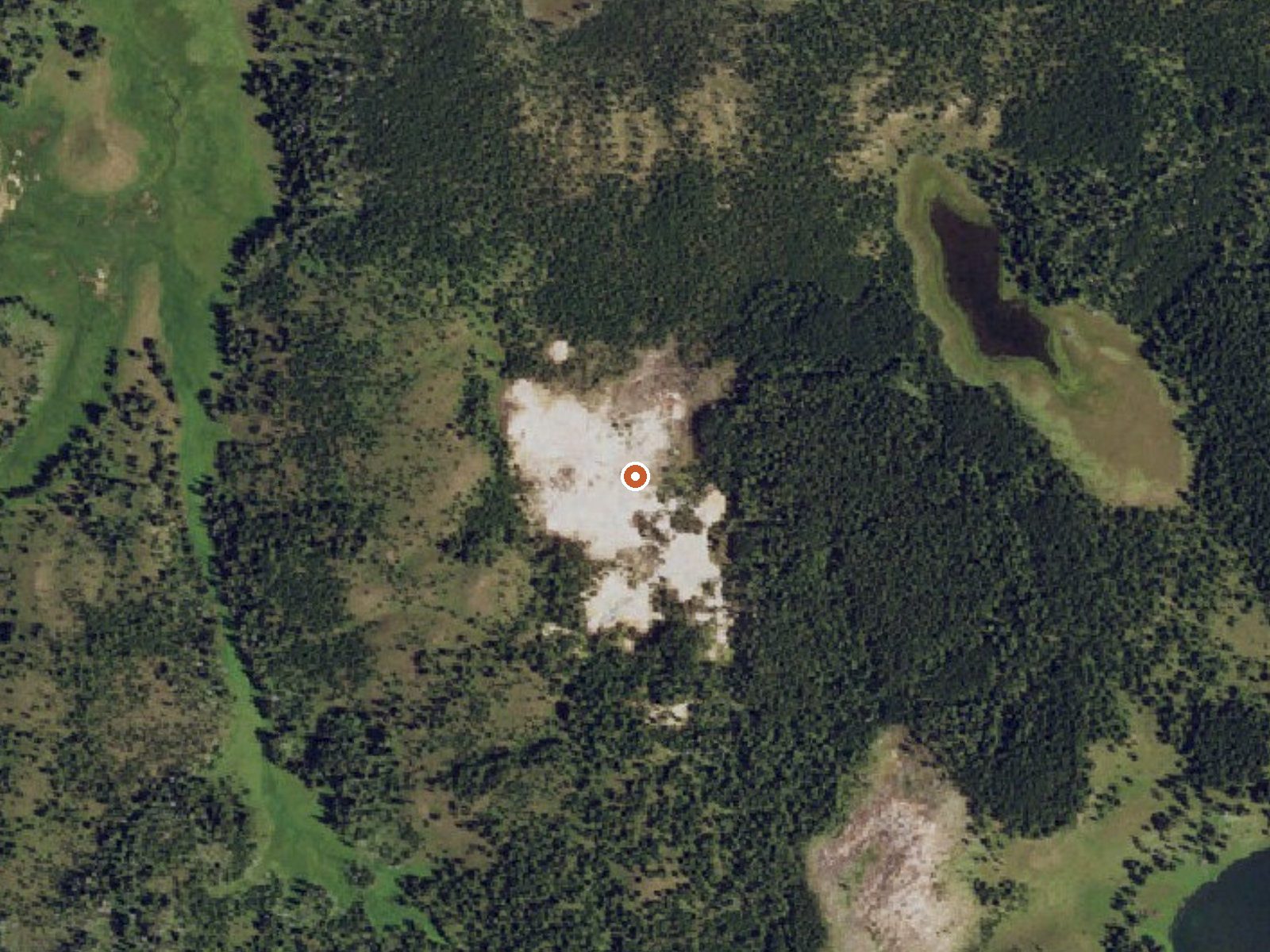 Aerial view of the ground around Hot Springs