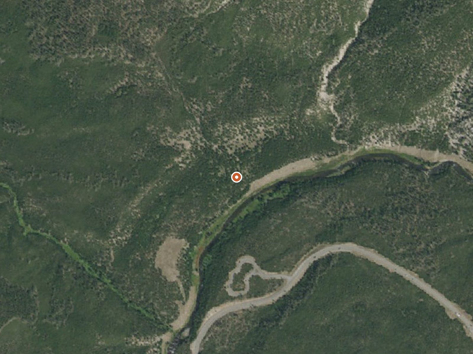 Aerial view of the ground around Iron Spring