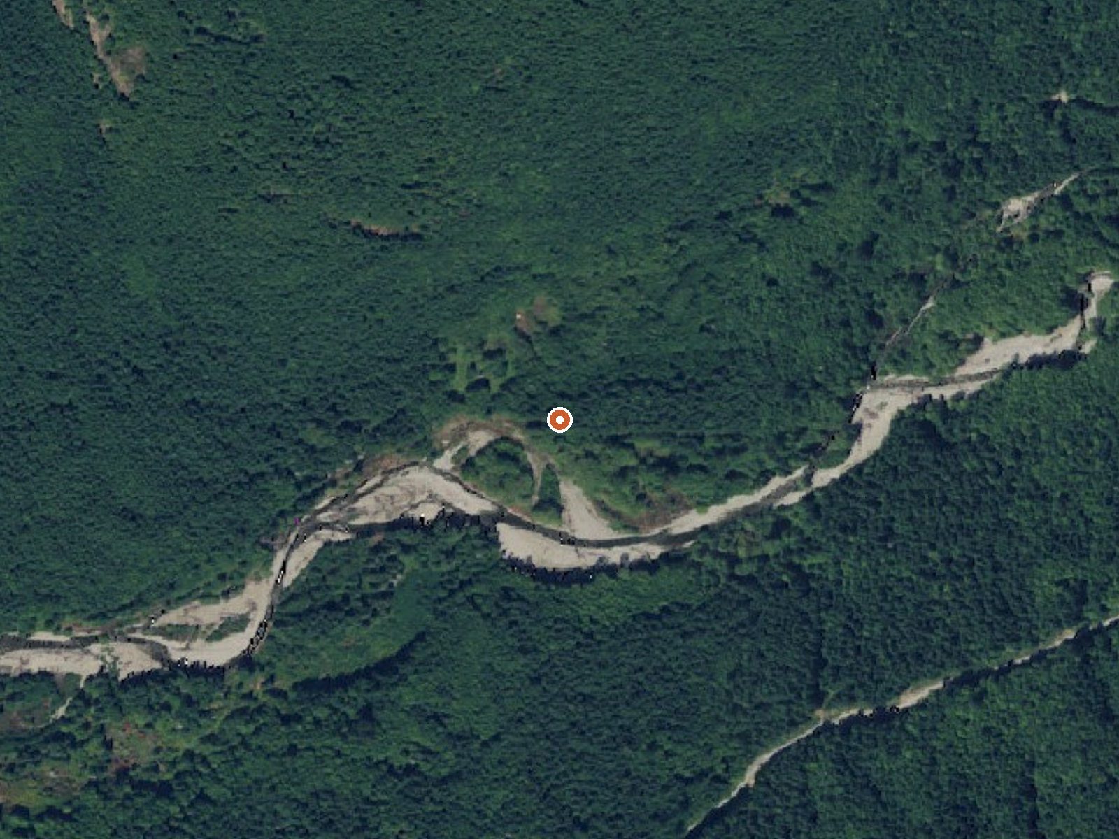 Aerial view of the ground around Green River Soda Spring