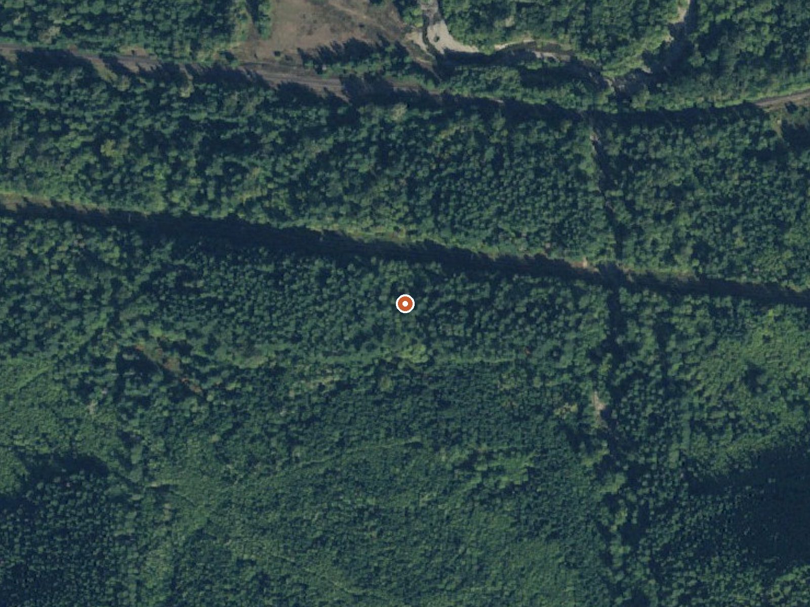 Aerial view of the ground around Lester Hot Springs