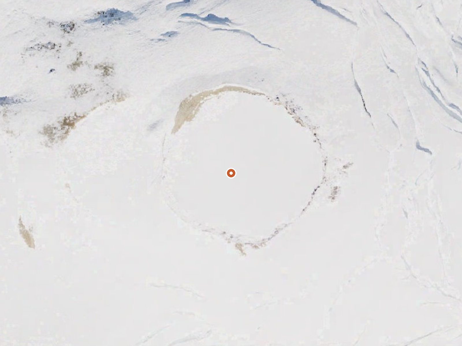 Aerial view of the ground around Mt Rainier Fumaroles