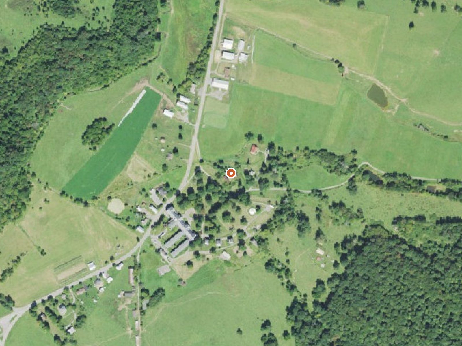 Aerial view of the ground around Old Sweet Spring
