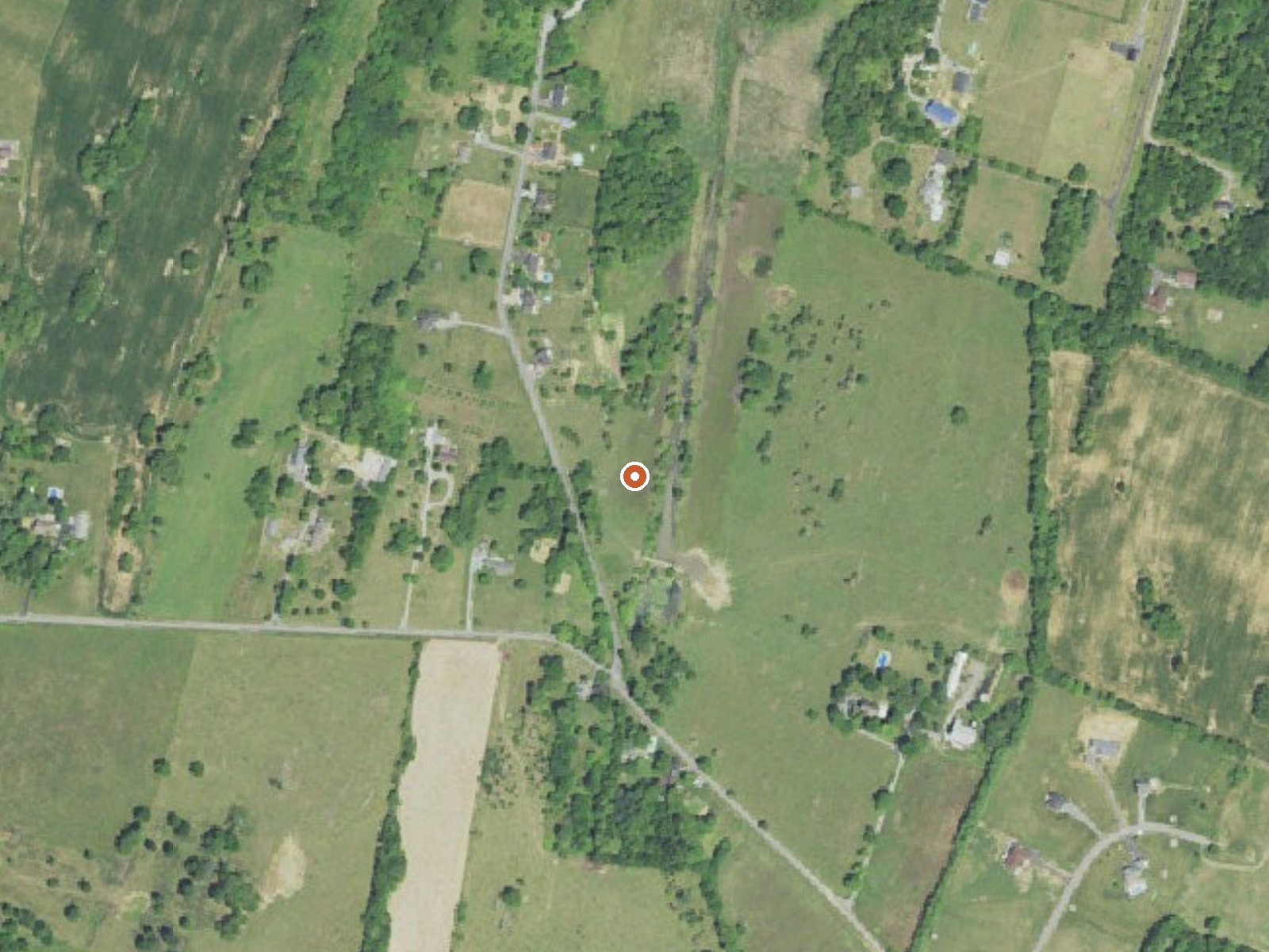 Aerial view of the ground around Swan Pond Spring