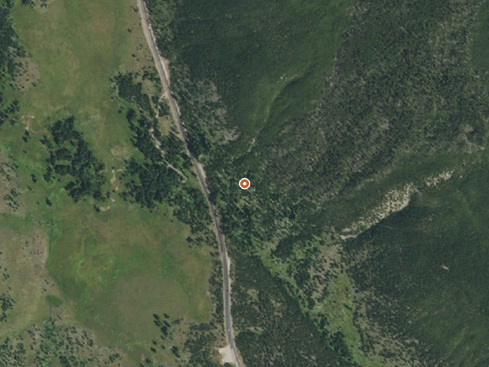 Aerial view of the ground around Apollinaris Spring