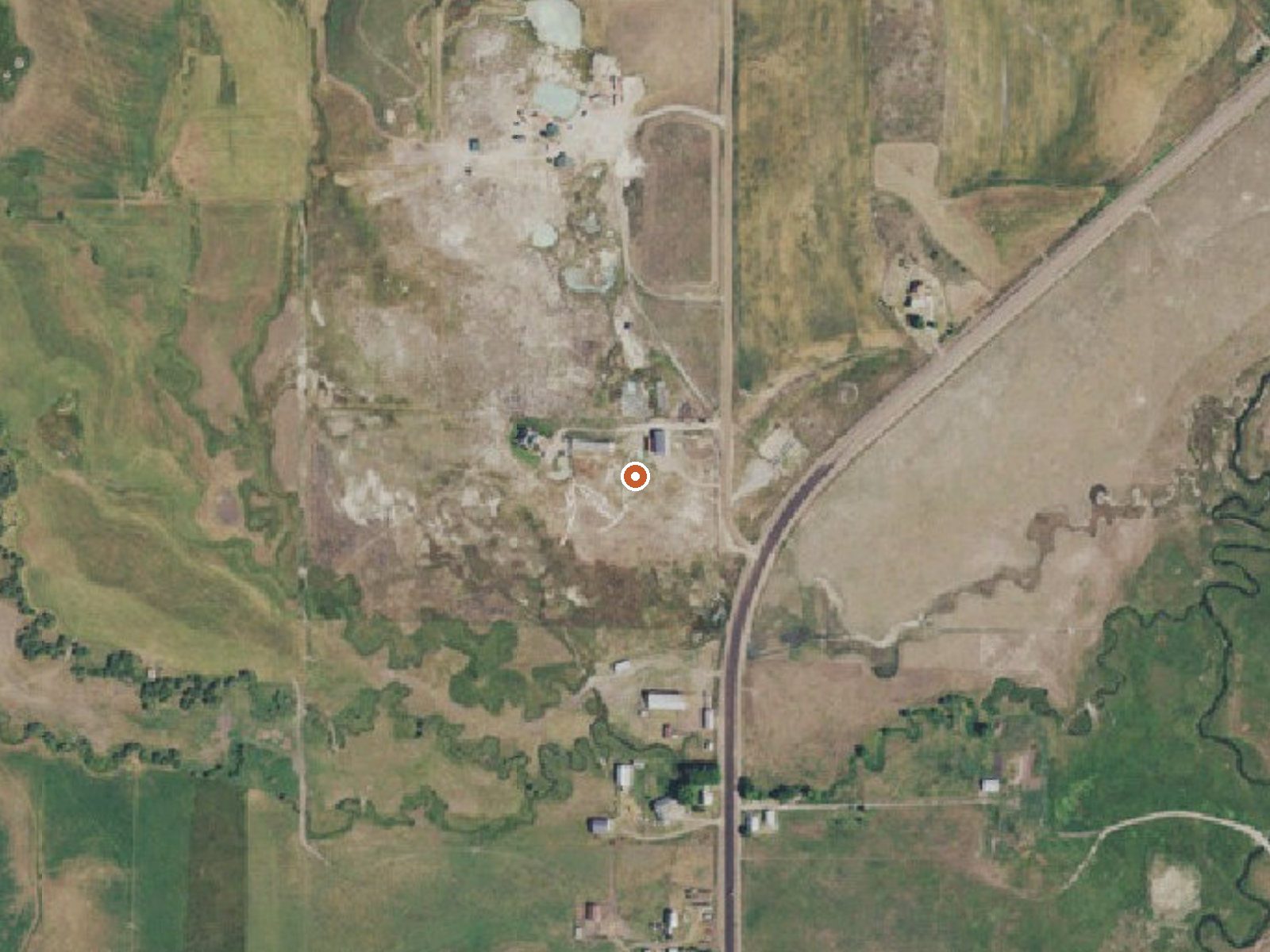 Aerial view of the ground around Auburn Hot Springs