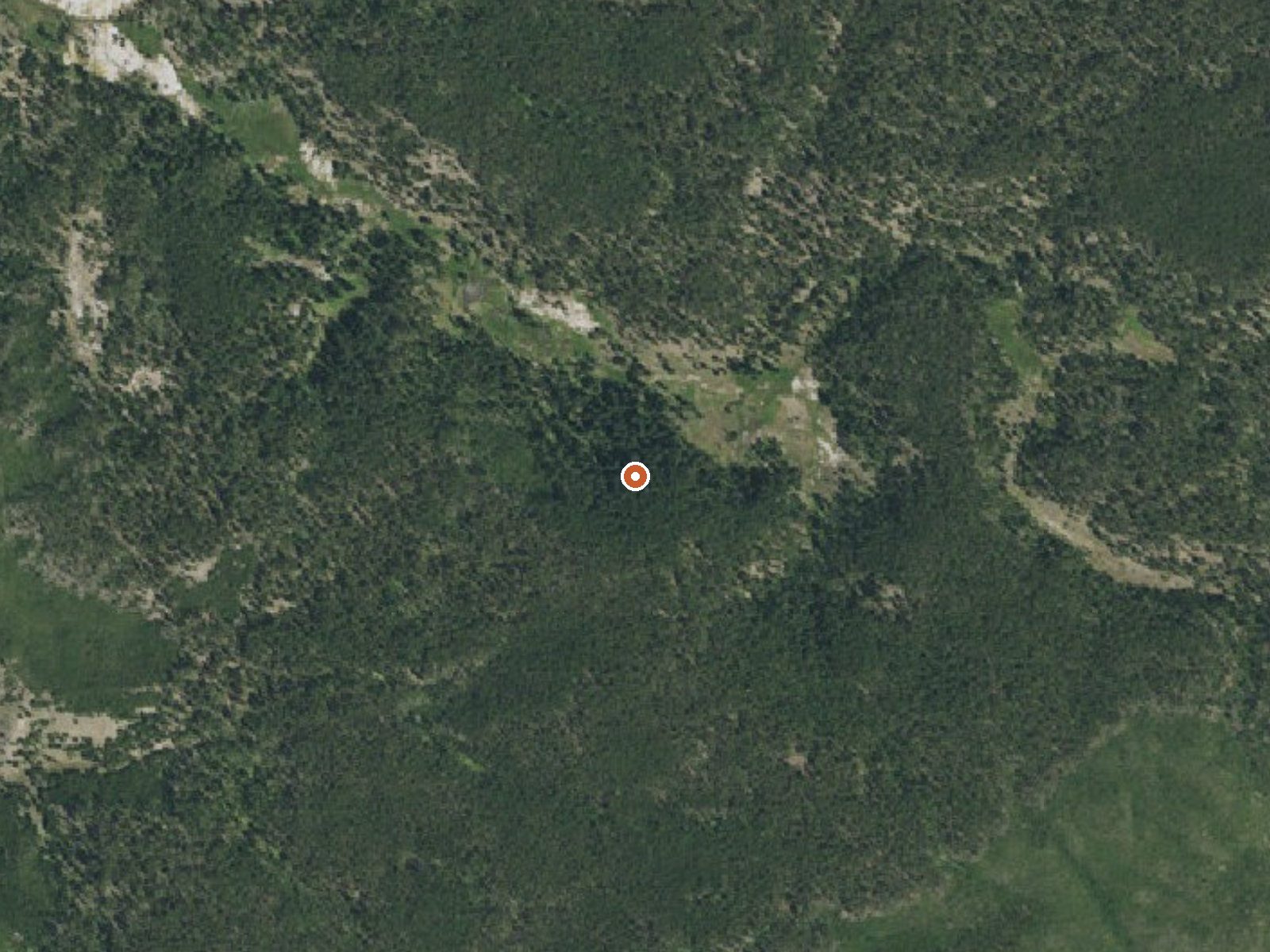 Aerial view of the ground around White Creek Group