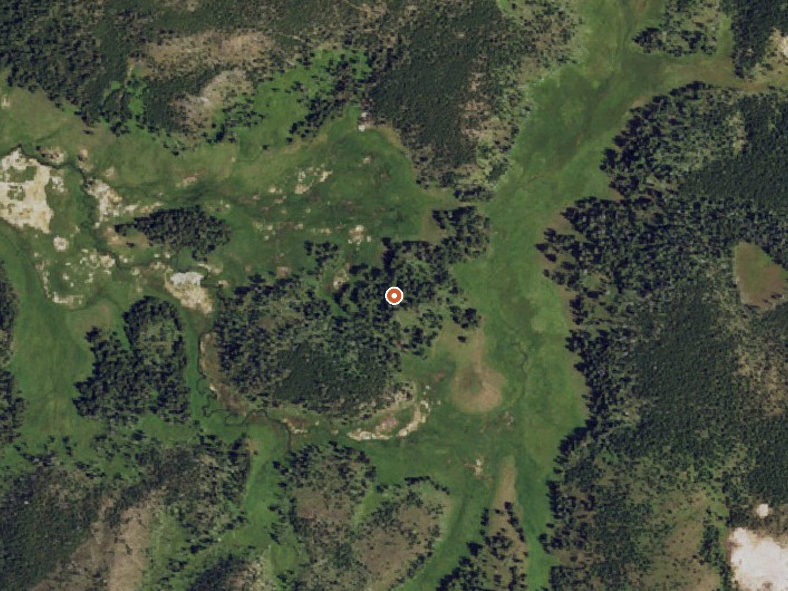 Aerial view of the ground around Ponuntpa Springs Group