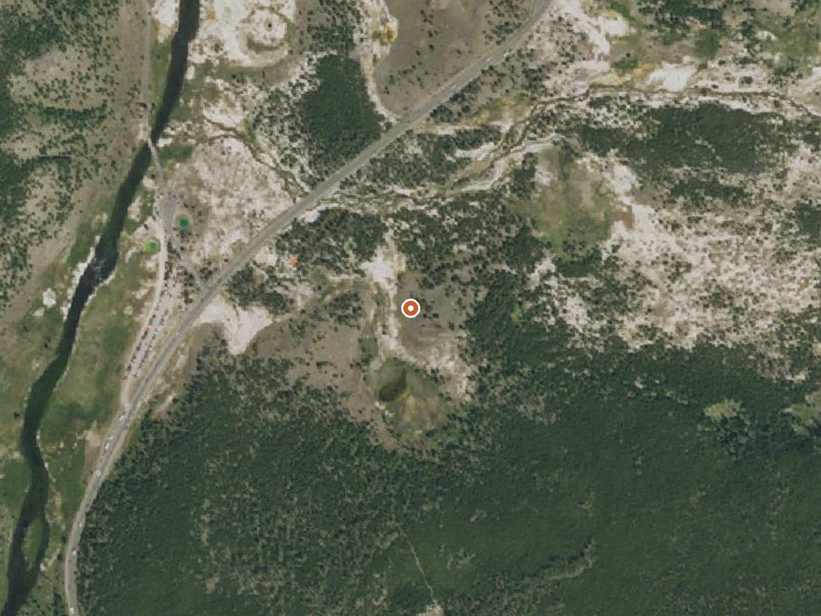 Aerial view of the ground around Rabbit Creek Group